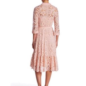 Nanette Lepore Dresses - Nanette Lepore Blush Lace Belted Fit & Flare Dress Nanette Lepore Dresses - Nanette Lepore Blush Lace Belted Fit & Flare Dress